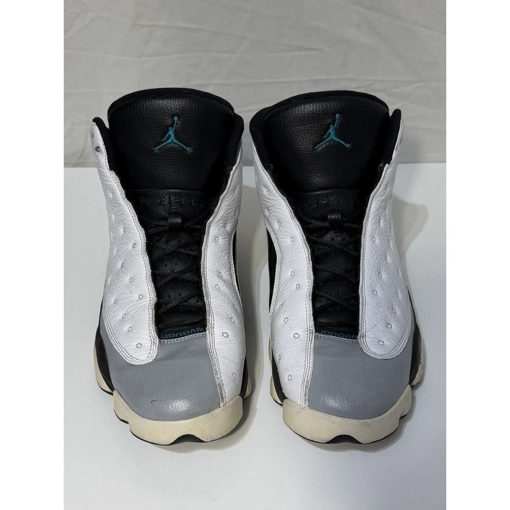Retro Barons Air Jordan 13 Hologram Men Sz 13 Wolf Gray White Sneaker 2014